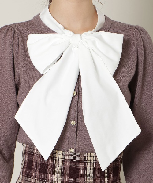 WILLSELECTION（ウィルセレクション）の「リボンドッキングプルオーバー（ニット/セーター・レディース・ブラウン/ブラック/チャコールグレー・FREE）」の10枚目の写真