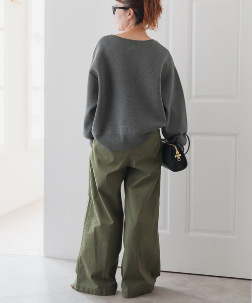 Spick & Span(スピックアンドスパン)の「《WEB限定 / 追加2》メタルボタンヘンリーネックニット(ニット/セーター・レディース・ブラック/グレー/キャメル・FREE)」の12枚目の写真