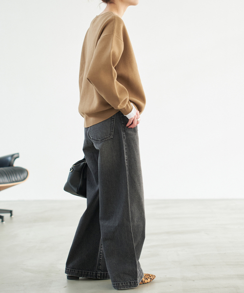 Spick & Span(スピックアンドスパン)の「《WEB限定 / 追加2》メタルボタンヘンリーネックニット(ニット/セーター・レディース・ブラック/グレー/キャメル・FREE)」の18枚目の写真