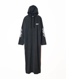 HOLIDAY | SUPER FINE DRY DAMAGE L/S HOODED DRESS (CIRCULATION) スーパーファインドライダメージロングスリーブフーデッドドレス (サーキュレーション)(ワンピース)