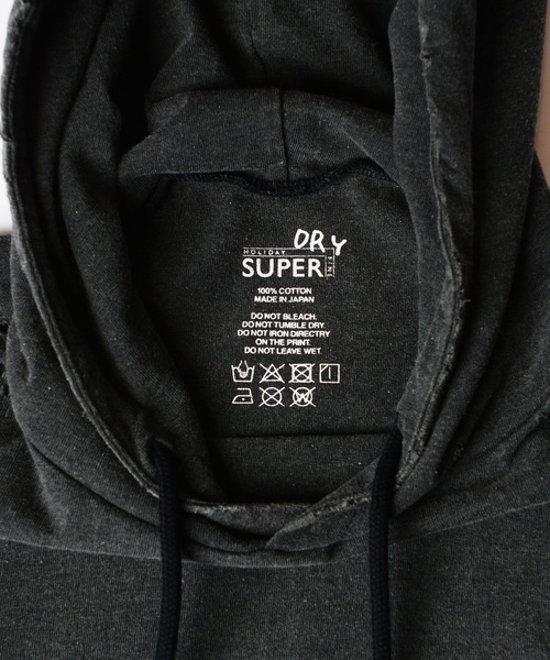 HOLIDAY（ホリデイ）の「SUPER FINE DRY DAMAGE L/S HOODED DRESS (CIRCULATION) スーパーファインドライダメージロングスリーブフーデッドドレス (サーキュレーション)（ワンピース・レディース・レッド/シルバーグレー/ブラック・ONE SIZE）」の5枚目の写真