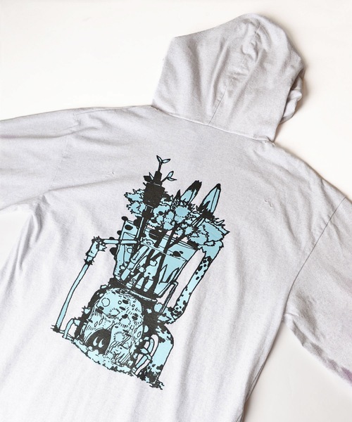 HOLIDAY（ホリデイ）の「SUPER FINE DRY DAMAGE L/S HOODED DRESS (CIRCULATION) スーパーファインドライダメージロングスリーブフーデッドドレス (サーキュレーション)（ワンピース・レディース・レッド/シルバーグレー/ブラック・ONE SIZE）」の9枚目の写真