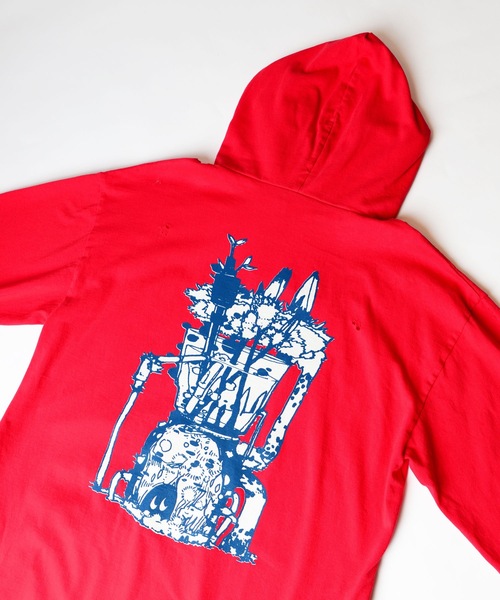 HOLIDAY（ホリデイ）の「SUPER FINE DRY DAMAGE L/S HOODED DRESS (CIRCULATION) スーパーファインドライダメージロングスリーブフーデッドドレス (サーキュレーション)（ワンピース・レディース・レッド/シルバーグレー/ブラック・ONE SIZE）」の10枚目の写真