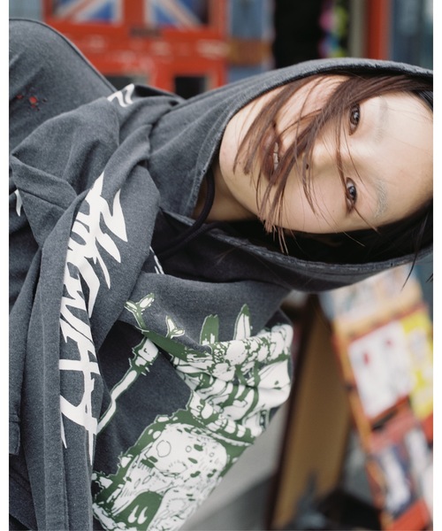 HOLIDAY（ホリデイ）の「SUPER FINE DRY DAMAGE L/S HOODED DRESS (CIRCULATION) スーパーファインドライダメージロングスリーブフーデッドドレス (サーキュレーション)（ワンピース・レディース・レッド/シルバーグレー/ブラック・ONE SIZE）」の14枚目の写真