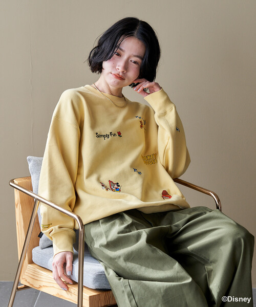 セール】＜新色追加＞【MICKEY MOUSE】レトロ 刺繍スウェット/ミッキー