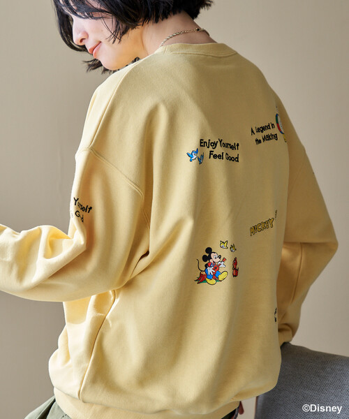 FREAK'S STORE(フリークスストア)の「<新色追加>【MICKEY MOUSE】レトロ 刺繍スウェット/ミッキーマウス(スウェット・レディース・ライトグレー/グリーン/チャコール/レモンイエロー・フリ-)」の16枚目の写真