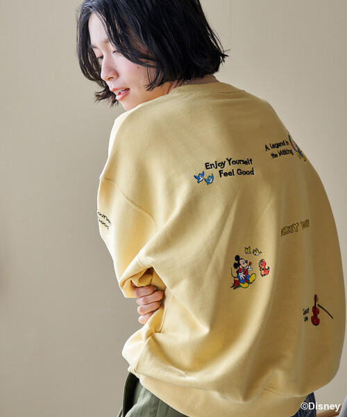 FREAK'S STORE(フリークスストア)の「<新色追加>【MICKEY MOUSE】レトロ 刺繍スウェット/ミッキーマウス(スウェット・レディース・ライトグレー/グリーン/チャコール/レモンイエロー・フリ-)」の14枚目の写真