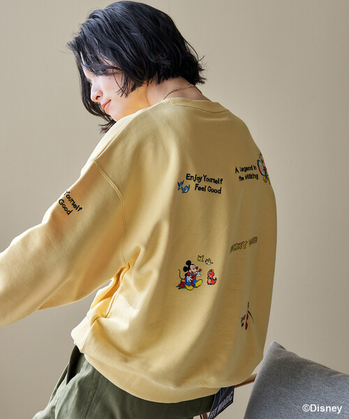 FREAK'S STORE(フリークスストア)の「<新色追加>【MICKEY MOUSE】レトロ 刺繍スウェット/ミッキーマウス(スウェット・レディース・ライトグレー/グリーン/チャコール/レモンイエロー・フリ-)」の13枚目の写真