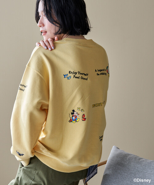 FREAK'S STORE(フリークスストア)の「<新色追加>【MICKEY MOUSE】レトロ 刺繍スウェット/ミッキーマウス(スウェット・レディース・ライトグレー/グリーン/チャコール/レモンイエロー・フリ-)」の12枚目の写真
