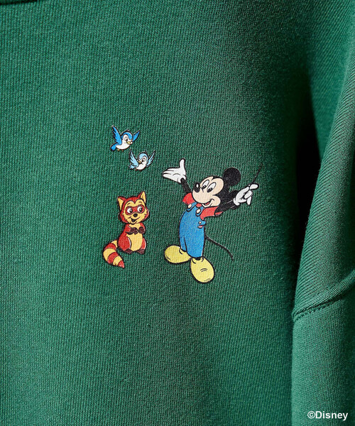 FREAK'S STORE(フリークスストア)の「<新色追加>【MICKEY MOUSE】レトロ 刺繍スウェット/ミッキーマウス(スウェット・レディース・ライトグレー/グリーン/チャコール/レモンイエロー・フリ-)」の8枚目の写真