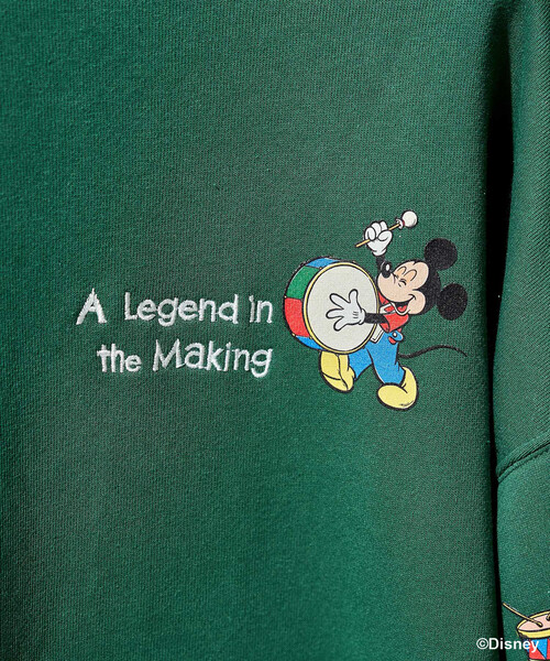FREAK'S STORE(フリークスストア)の「<新色追加>【MICKEY MOUSE】レトロ 刺繍スウェット/ミッキーマウス(スウェット・レディース・ライトグレー/グリーン/チャコール/レモンイエロー・フリ-)」の6枚目の写真
