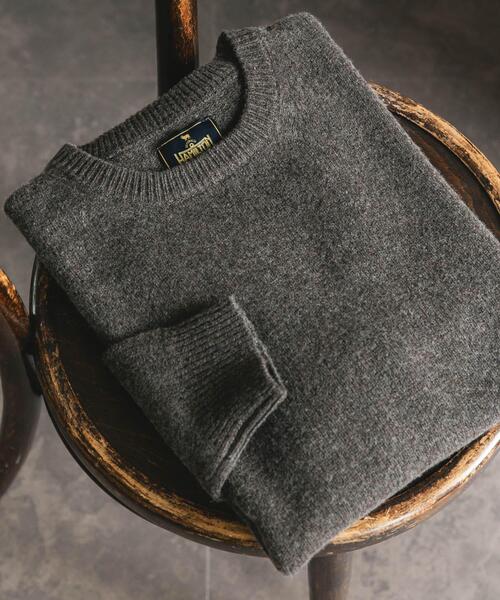 URBAN RESEARCH DOORS（アーバンリサーチドアーズ）の「ハミルトンウールクルーネックニット（ニット/セーター・メンズ・ブラウン/オフホワイト/ブラック/グリーン・MEDIUM/X-LARGE/LARGE）」の3枚目の写真
