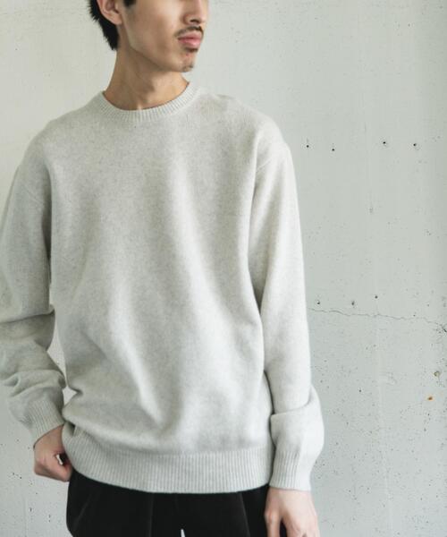 URBAN RESEARCH DOORS（アーバンリサーチドアーズ）の「ハミルトンウールクルーネックニット（ニット/セーター・メンズ・ブラウン/オフホワイト/ブラック/グリーン・MEDIUM/X-LARGE/LARGE）」の5枚目の写真