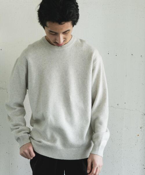 URBAN RESEARCH DOORS（アーバンリサーチドアーズ）の「ハミルトンウールクルーネックニット（ニット/セーター・メンズ・ブラウン/オフホワイト/ブラック/グリーン・MEDIUM/X-LARGE/LARGE）」の6枚目の写真