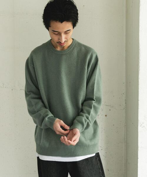 URBAN RESEARCH DOORS（アーバンリサーチドアーズ）の「ハミルトンウールクルーネックニット（ニット/セーター・メンズ・ブラウン/オフホワイト/ブラック/グリーン・MEDIUM/X-LARGE/LARGE）」の18枚目の写真