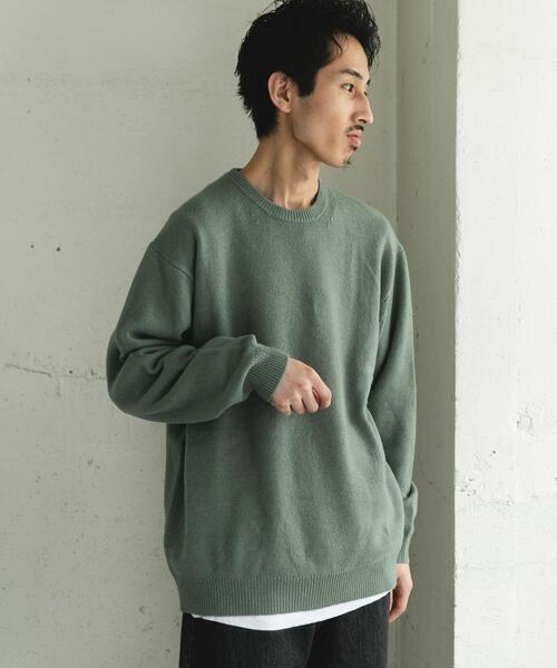 URBAN RESEARCH DOORS（アーバンリサーチドアーズ）の「ハミルトンウールクルーネックニット（ニット/セーター・メンズ・ブラウン/オフホワイト/ブラック/グリーン・MEDIUM/X-LARGE/LARGE）」の20枚目の写真