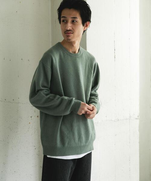 URBAN RESEARCH DOORS（アーバンリサーチドアーズ）の「ハミルトンウールクルーネックニット（ニット/セーター・メンズ・ブラウン/オフホワイト/ブラック/グリーン・MEDIUM/X-LARGE/LARGE）」の21枚目の写真