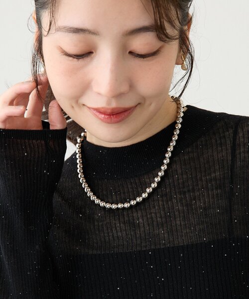 La boutique BonBon（ラブティックボンボン）の「メタルボールショートネックレス（ネックレス・レディース・ゴールド/シルバー・FREE）」の14枚目の写真