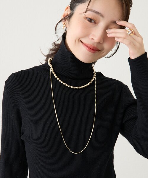 La boutique BonBon（ラブティックボンボン）の「メタルボールショートネックレス（ネックレス・レディース・ゴールド/シルバー・FREE）」の5枚目の写真