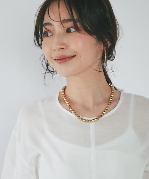 La boutique BonBon（ラブティックボンボン）の「メタルボールショートネックレス（ネックレス・レディース・ゴールド/シルバー・FREE）」の11枚目の写真