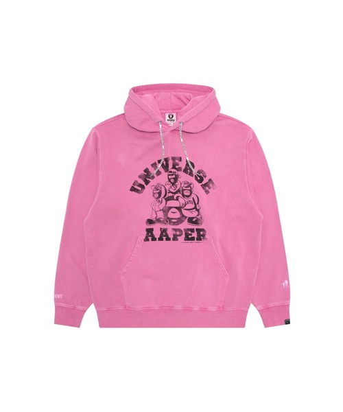 AAPE BY A BATHING APE（エーエイプバイアベイシングエイプ）の「AAPER "UNIVERSE AAPER" PULLOVER HOODIE（パーカー・メンズ・ライトブラック/ライトピンク/ライトブルー・LARGE/SMALL/X-SMALL/MEDIUM/X-LARGE/XX-LARGE）」の3枚目の写真
