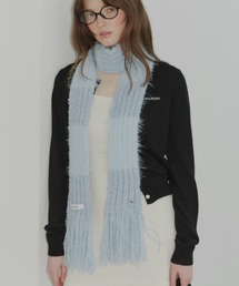 GIUNON | mohair touch border muffler / モヘアタッチボーダーマフラー(ストール/ショール)
