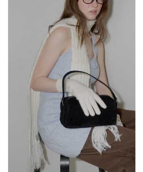 GIUNON（ジウノン）の「mohair touch border muffler / モヘアタッチボーダーマフラー（ストール/ショール・レディース・グレー/ブルー/アイボリー・FREE）」の10枚目の写真