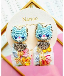 【七音】猫とインドリボンのピアス(MA)