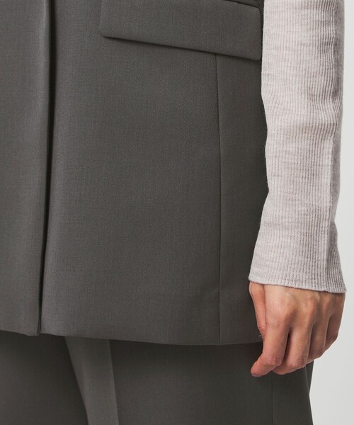 green label relaxing（グリーンレーベルリラクシング）の「Greed グリード テーラード ジレ ウォッシャブル（ベスト・レディース・ネイビー/グレー・38/36）」の10枚目の写真