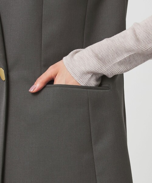 Greed グリード テーラード ジレ ウォッシャブル（ベスト）｜green