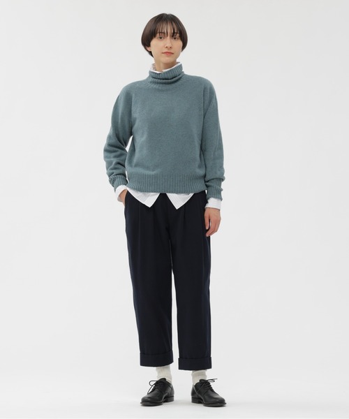 【MARGARETHOWELL】25AW 5785263207 TWISTED CASHMERE WOOL KNITWEAR タートルネック長袖ニットセーター MARGARET HOWELL（マーガレットハウエル）の「TWISTED CASHMERE WOOL