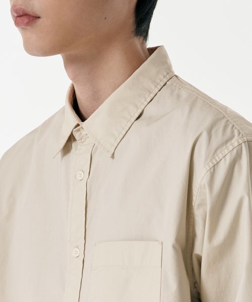 MUSINSA STANDARD（ムシンサスタンダード）の「リラックスドウォッシュドポプリンシャツ[ライトベージュ]（シャツ/ブラウス・メンズ・その他・SMALL/MEDIUM/LARGE/X-LARGE/XX-LARGE）」の14枚目の写真