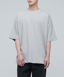 エクストラオーバーサイズクルーネックTシャツ[ライトグレー]