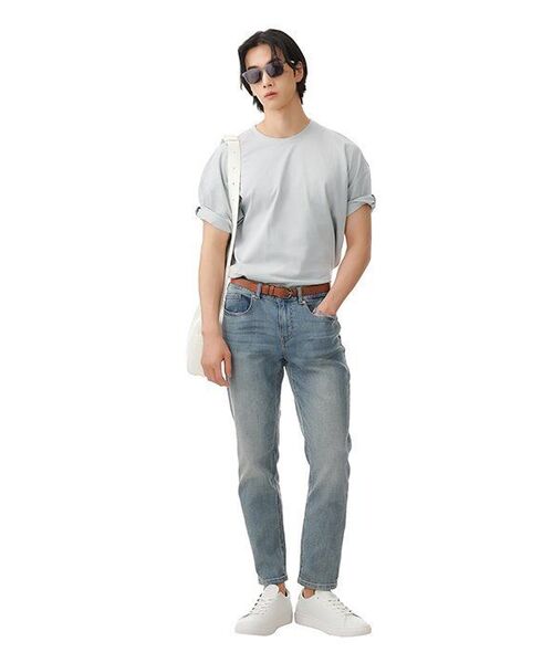 MUSINSA STANDARD（ムシンサスタンダード）の「エクストラオーバーサイズクルーネックTシャツ[ライトグレー]（Tシャツ/カットソー・メンズ・その他・SMALL）」の7枚目の写真