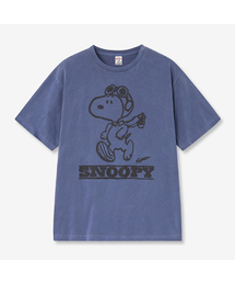 VTWO（ブイツー）の「パイロットジョギングスヌーピーピグメントTシャツ (NAVY)（Tシャツ/カットソー）」