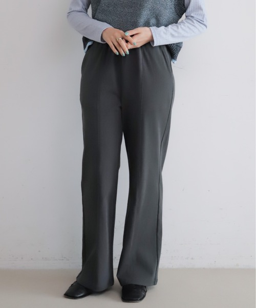 NOMBRE IMPAIR(ノンブルアンペール)の「フライス天竺コンビ カットパンツ(その他パンツ・レディース・チャコールグレー/キナリ・FREE)」の8枚目の写真