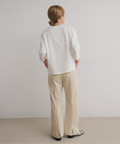 NOMBRE IMPAIR(ノンブルアンペール)の「フライス天竺コンビ カットパンツ(その他パンツ・レディース・チャコールグレー/キナリ・FREE)」の22枚目の写真
