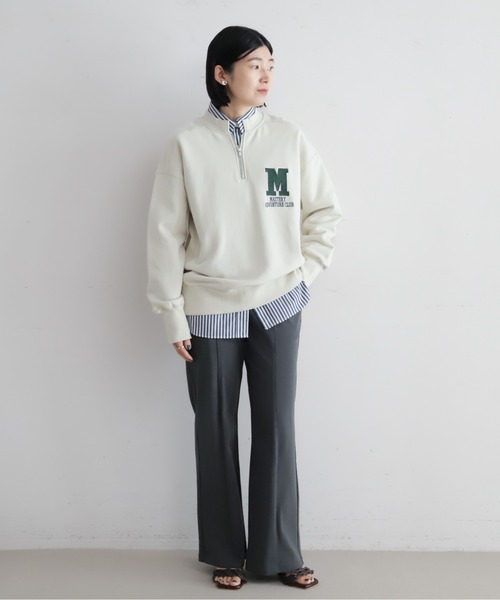 NOMBRE IMPAIR(ノンブルアンペール)の「フライス天竺コンビ カットパンツ(その他パンツ・レディース・チャコールグレー/キナリ・FREE)」の21枚目の写真