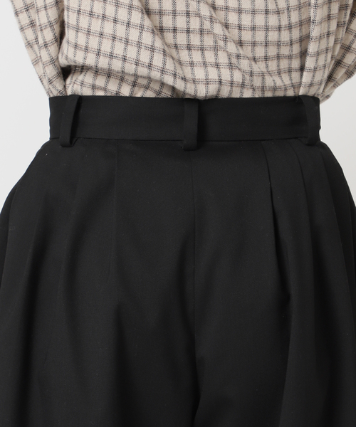 CITYSHOP（シティーショップ）の「VOLUME TUCK パンツ（スラックス・レディース・ブラック/グレー・38/36）」の10枚目の写真