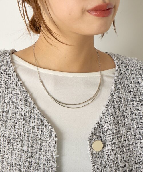 Jena espace merveilleux（ジェナ　エスパスメルヴェイユ）の「アーチラインネックレス（リング・レディース・ゴールド/シルバー・FREE）」の3枚目の写真