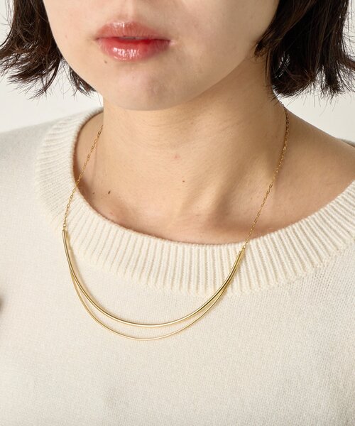 Jena espace merveilleux（ジェナ　エスパスメルヴェイユ）の「アーチラインネックレス（リング・レディース・ゴールド/シルバー・FREE）」の8枚目の写真