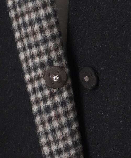 B.C STOCK（ベーセーストック）の「《追加》S120ブレンドリバーシブルコート（ノーカラーコート・レディース・グレー/チョコ/ネイビー/ブラック/チャコールグレー/ブラウン・SMALL/MEDIUM）」の17枚目の写真