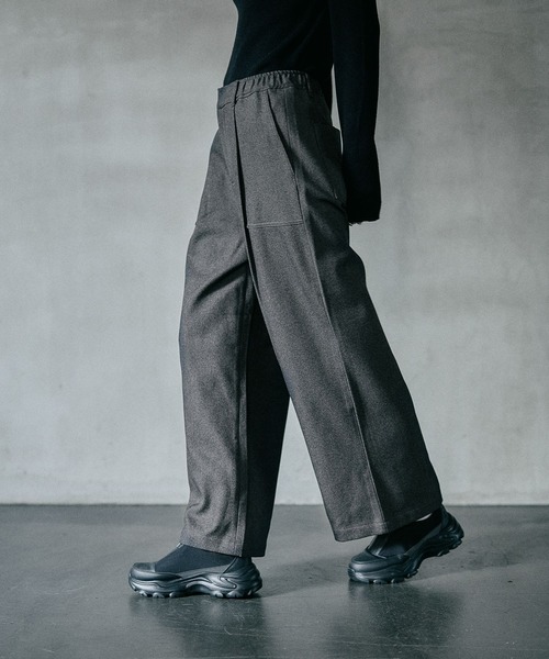 LEPSIM（レプシィム）の「ウールライクペインターパンツ　581673（その他パンツ・レディース・ブラウン/チャコールグレー・FREE）」の4枚目の写真