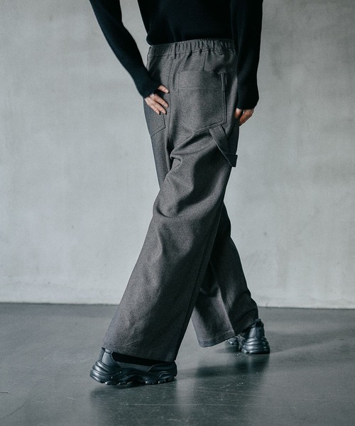 LEPSIM（レプシィム）の「ウールライクペインターパンツ　581673（その他パンツ・レディース・ブラウン/チャコールグレー・FREE）」の3枚目の写真