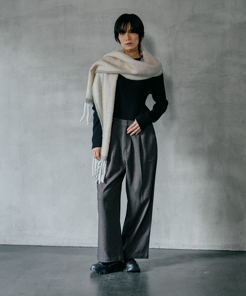 LEPSIM（レプシィム）の「ウールライクペインターパンツ　581673（その他パンツ・レディース・ブラウン/チャコールグレー・FREE）」の6枚目の写真