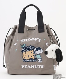 SNOOPYデザイン 2way巾着トート(クッキー）