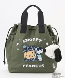 Y'SACCS（イザック）の「SNOOPYデザイン 2way巾着トート(クッキー）（トートバッグ）」