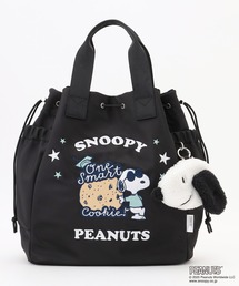 SNOOPYデザイン 2way巾着トート(クッキー)