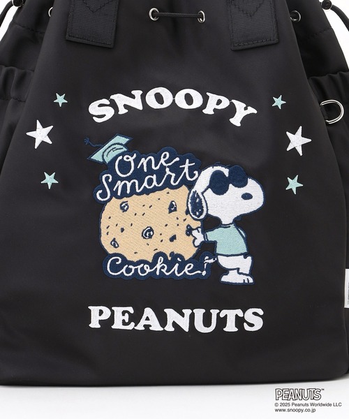 Y'SACCS(イザック)の「SNOOPYデザイン 2way巾着トート(クッキー)(トートバッグ・レディース・グレー/ブラック/カーキ・FREE)」の12枚目の写真