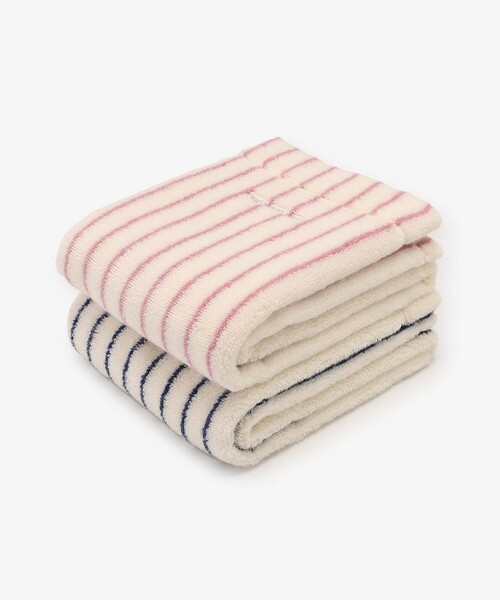 Afternoon Tea(アフタヌーンティー)の「ストライププレミアムクリーミーフェイスタオル/Afternoon Tea PREMIUM(タオル・レディース・ピンク/ネイビー・ONE SIZE)」の7枚目の写真
